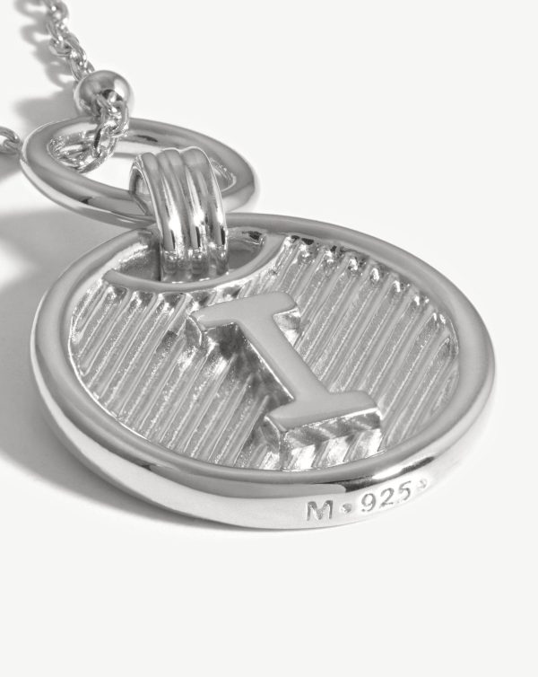 Initial Pendant Necklace - Initial I | Sterling Silver - 图片 4