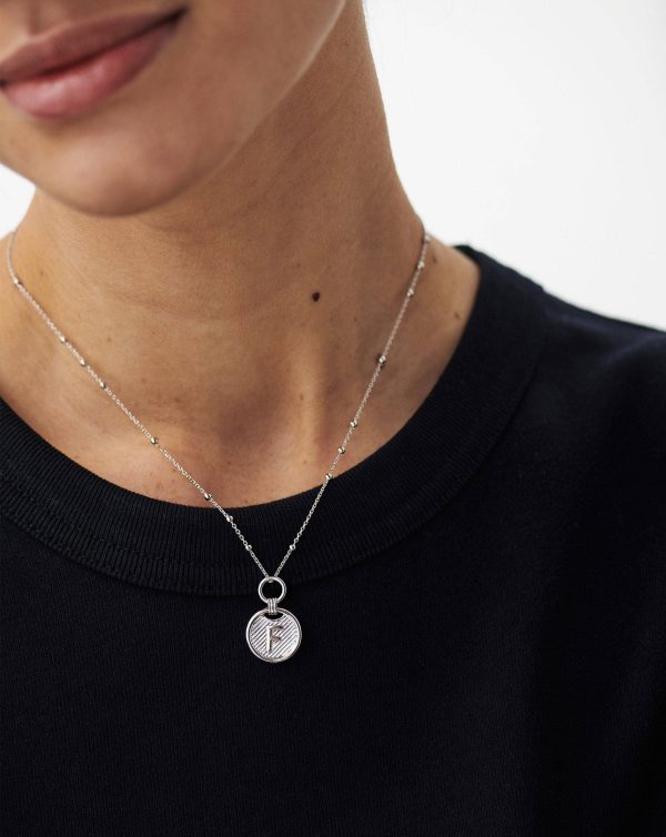 Initial Pendant Necklace - Initial M | Sterling Silver - 图片 2