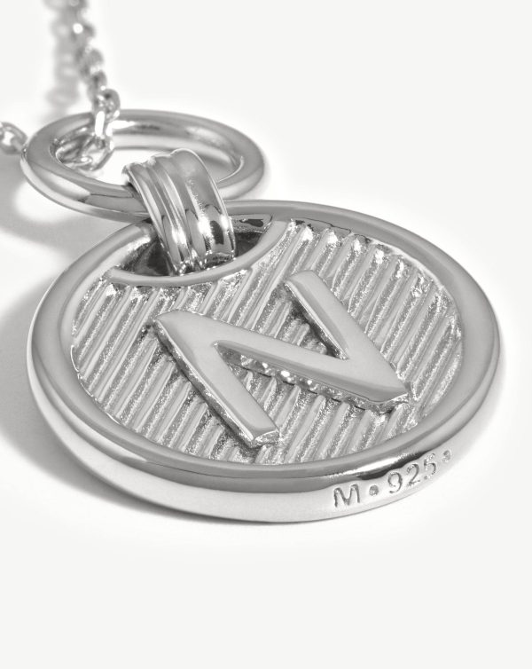 Initial Pendant Necklace - Initial N | Sterling Silver - 图片 4