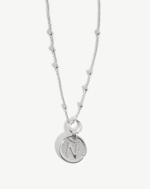 Initial Pendant Necklace - Initial N | Sterling Silver