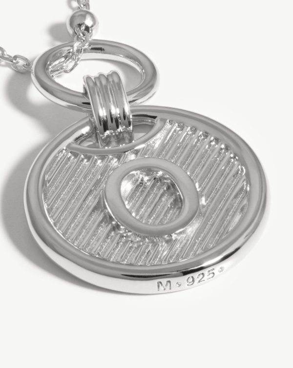 Initial Pendant Necklace - Initial O | Sterling Silver - 图片 4