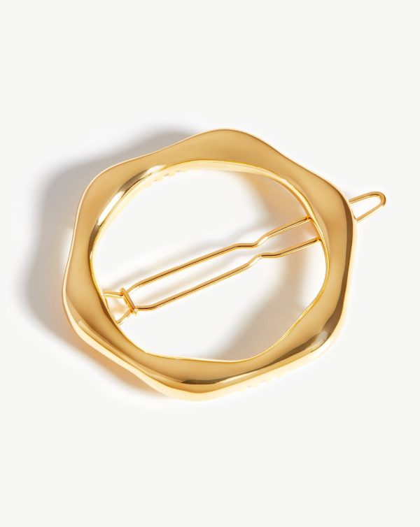 Large Molten Hair Clip | 18ct Gold Plated