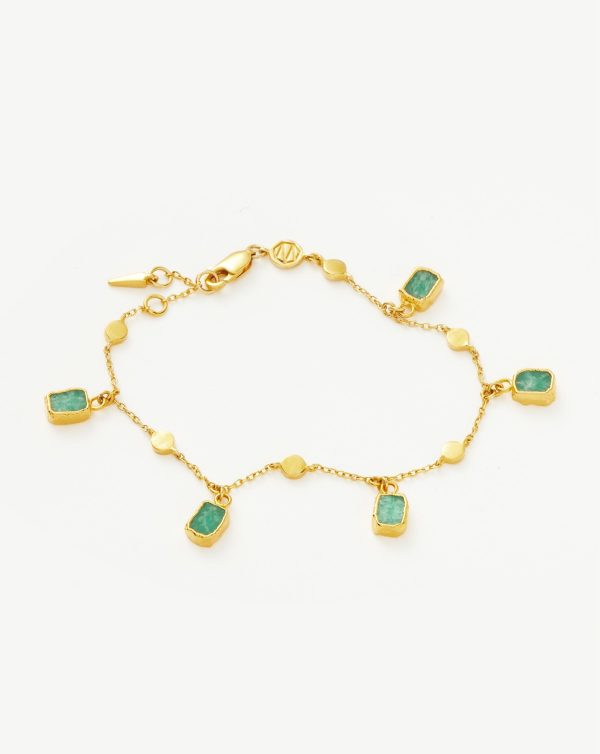 Lena Charm Bracelet | 18ct Gold Plated/Amazonite - 图片 4