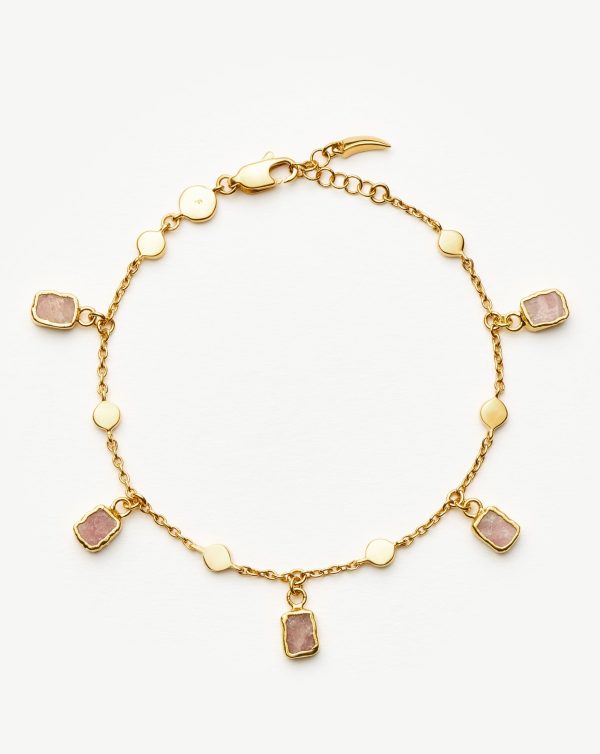 Lena Charm Bracelet | 18ct Gold Plated/Rhodochrosite