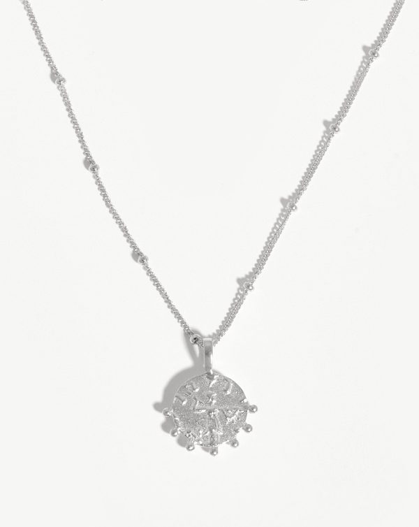 Lucy Williams Mini Beaded Coin Necklace | Sterling Silver