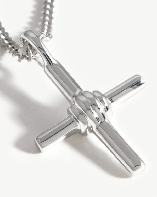 Lucy Williams Ridge Cross Necklace | Sterling Silver - 图片 4