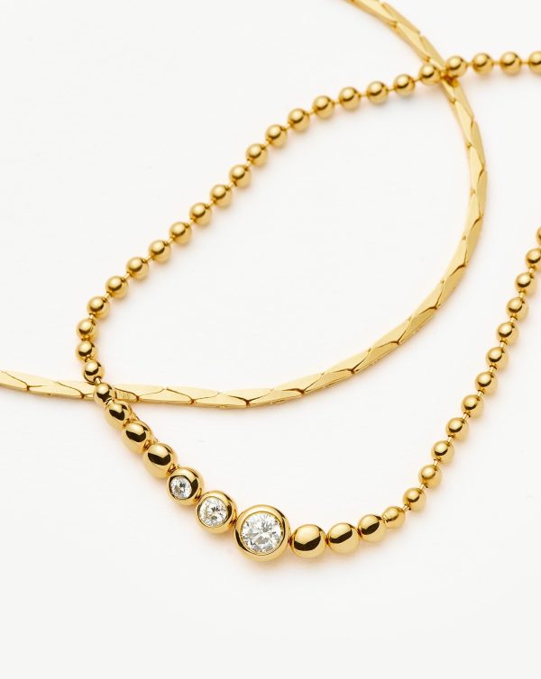 Lucy Williams Snake Chain & Beaded Bracelet Set | 18ct Gold Vermeil - 图片 3