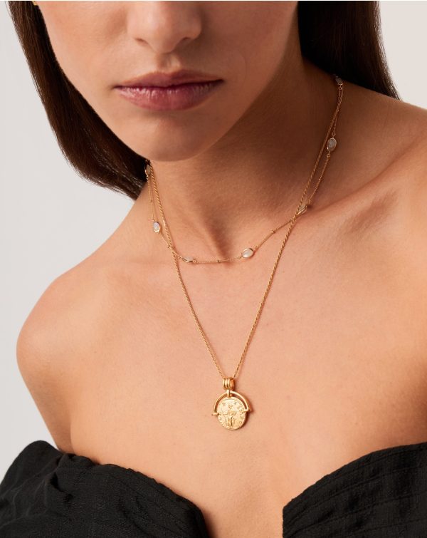 Magma Gemstone Charm Choker | 18ct Recycled Gold Vermeil on Recycled Sterling Silver - 图片 2