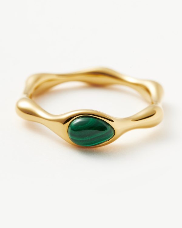 Magma Gemstone Stacking Ring | 18ct Recycled Gold Vermeil on Recycled Sterling Silver - 图片 5