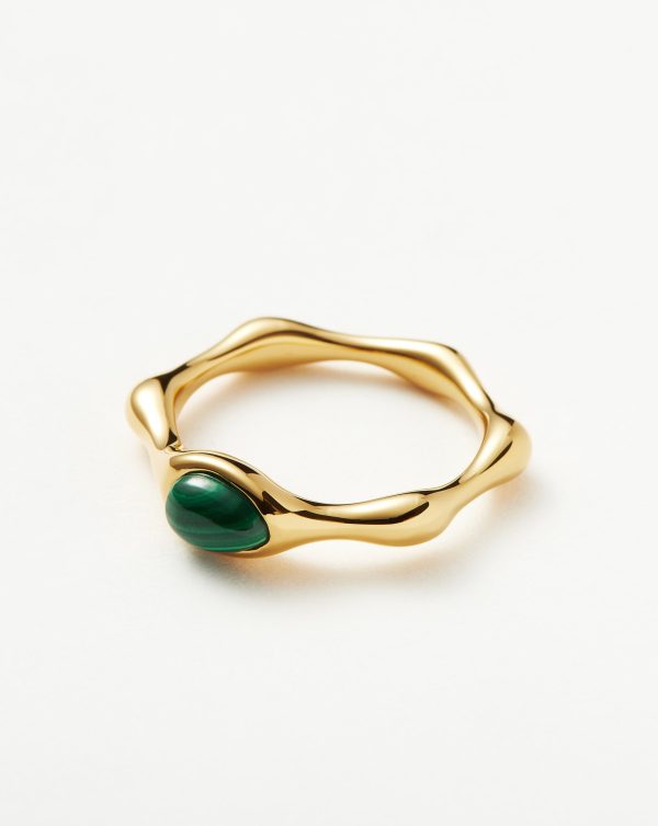 Magma Gemstone Stacking Ring | 18ct Recycled Gold Vermeil on Recycled Sterling Silver - 图片 4