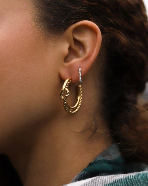 Large Reel Twine Hoop Earrings - 图片 2