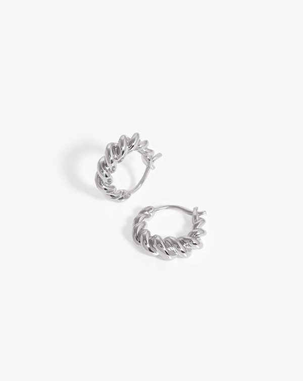 Small Tidal Hoop Earrings | Sterling Silver