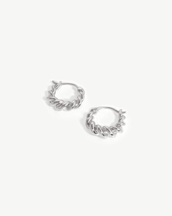 Small Tidal Hoop Earrings | Sterling Silver - 图片 4