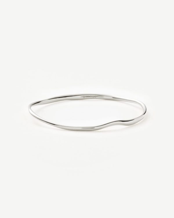 Molten Ripple Bangle | Sterling Silver