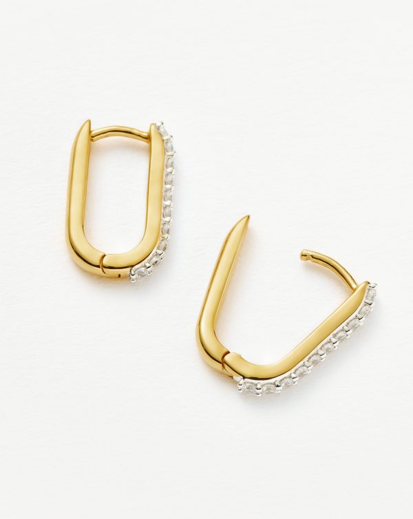 Pave Ovate Small | 18ct Recycled Gold Vermeil on Recycled Sterling Silver - 图片 5