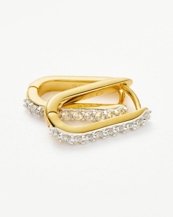 Pave Ovate Small | 18ct Recycled Gold Vermeil on Recycled Sterling Silver - 图片 4