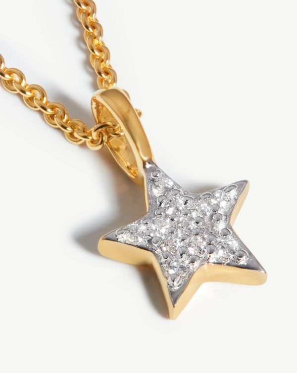 Pave Star Charm Necklace | 18ct Gold Vermeil/Cubic Zirconia - 图片 4