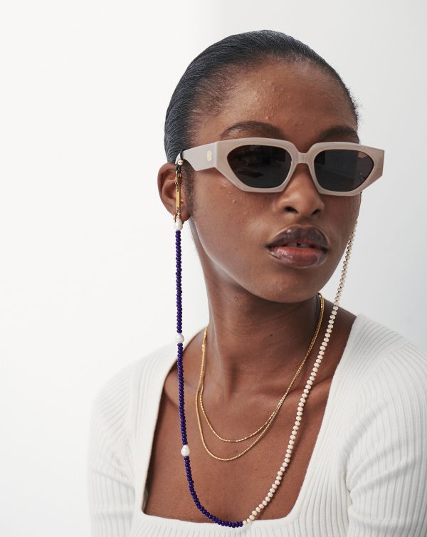 Pearl & Beaded Eyewear Chain | 18ct Gold Plated/Multi Beaded - 图片 3