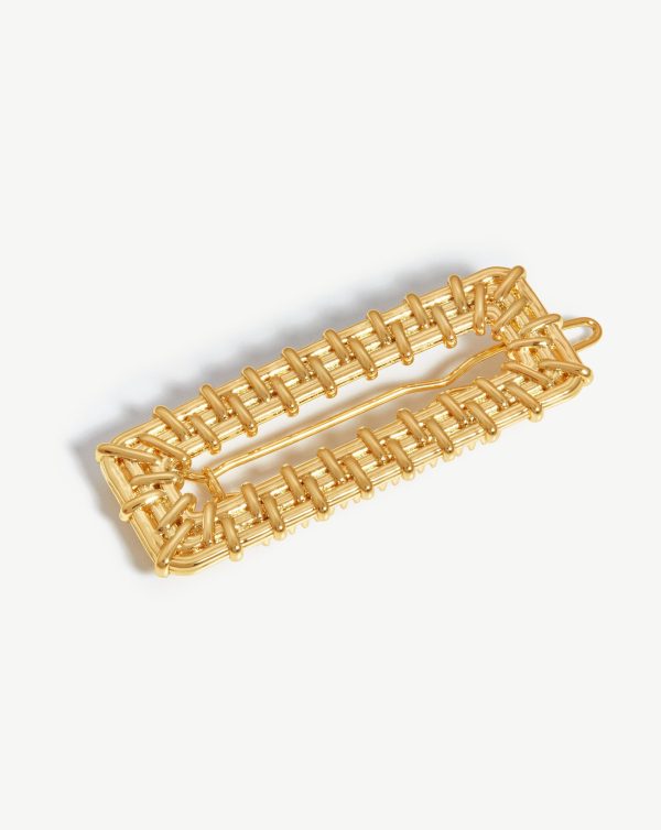 Raffia Hair Clip | 18ct Gold Plated