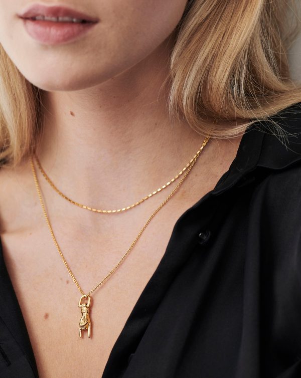 Rock On Charm Necklace | 18ct Gold Plated - 图片 2