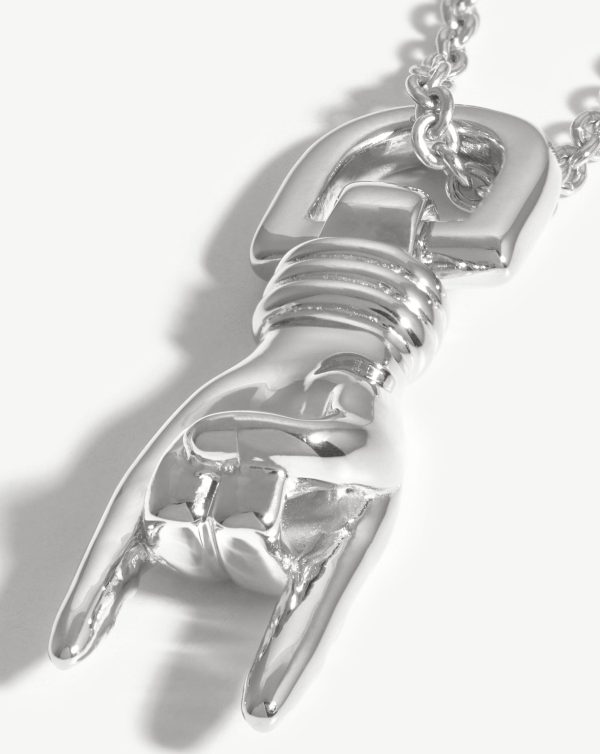 Rock On Charm Necklace | Silver Plated - 图片 4