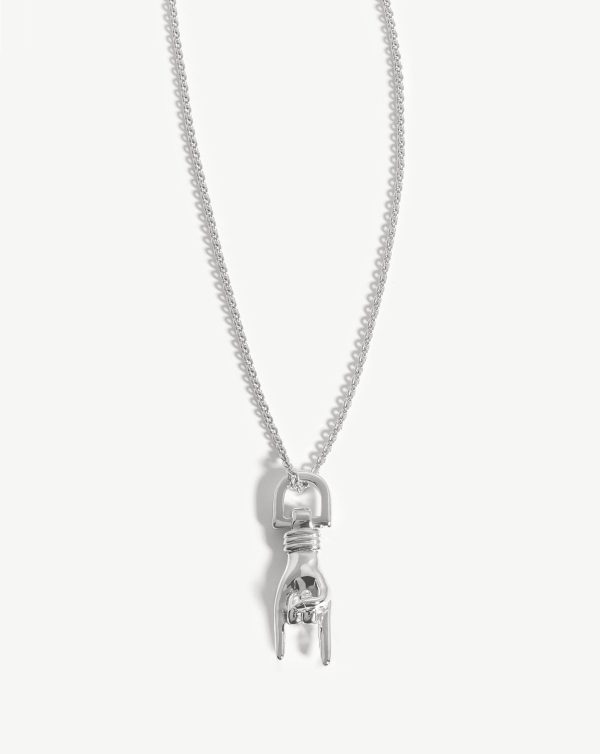 Rock On Charm Necklace | Silver Plated