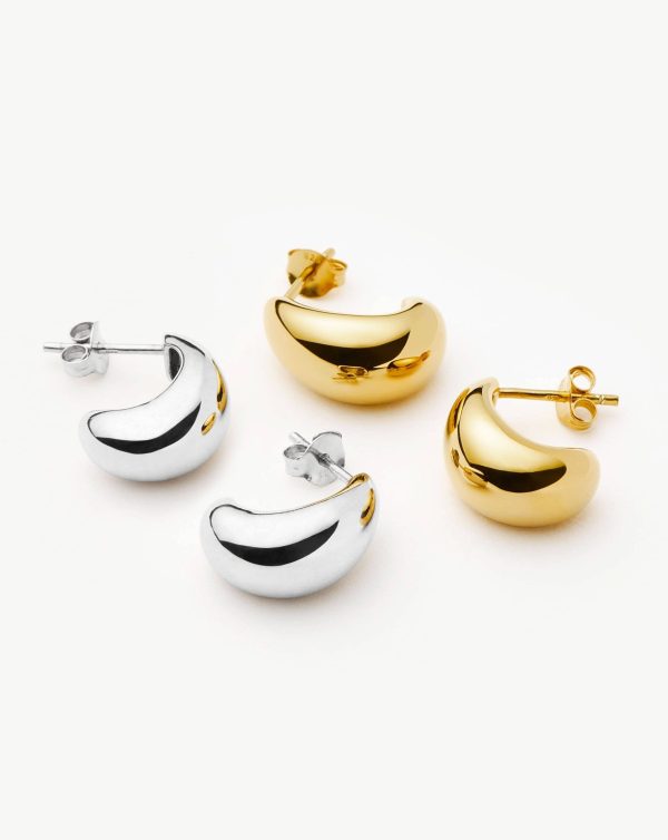 Savi Dome Mini Hoop Earring Set | Mixed Metal - 图片 4