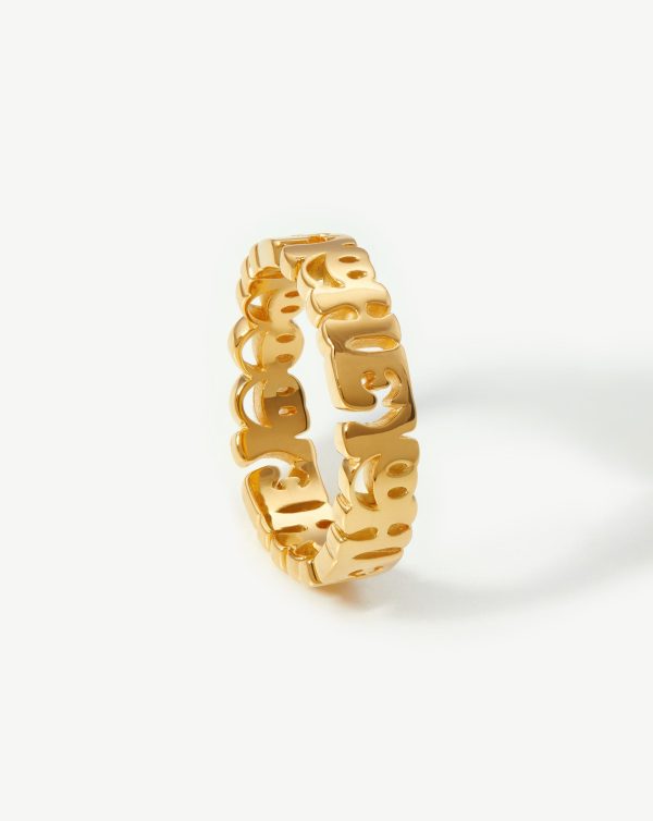 Say Hey Stacking Ring | 18ct Gold Vermeil - 图片 4