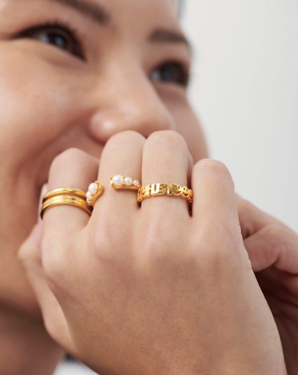 Say Hey Stacking Ring | 18ct Gold Vermeil - 图片 2