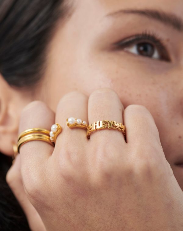 Say Hey Stacking Ring | 18ct Gold Vermeil - 图片 3