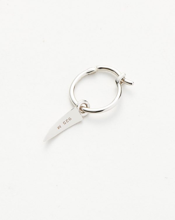 Single Silver Mini Claw Charm Hoop | Sterling Silver - 图片 4