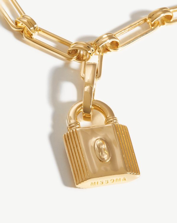 Small Ridge Padlock Aegis Chain Bracelet - 图片 4