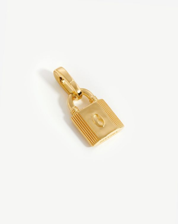 Small Ridge Padlock Clip-On Pendant