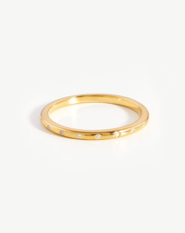 Solar Studded Ring | 18ct Gold Vermeil/Cubic Zirconia - 图片 3