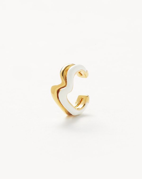 Squiggle Curve Two Tone Enamel Ear Cuff