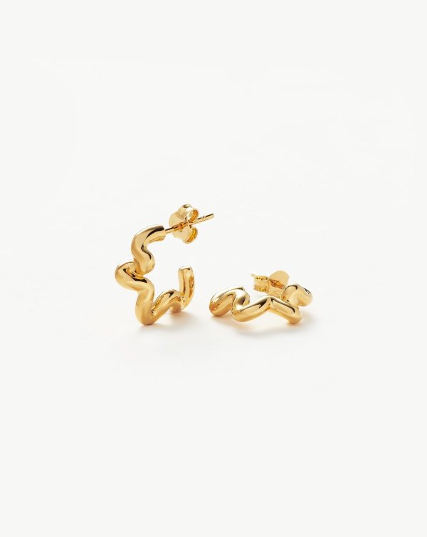 Squiggle Small Hoop Earrings