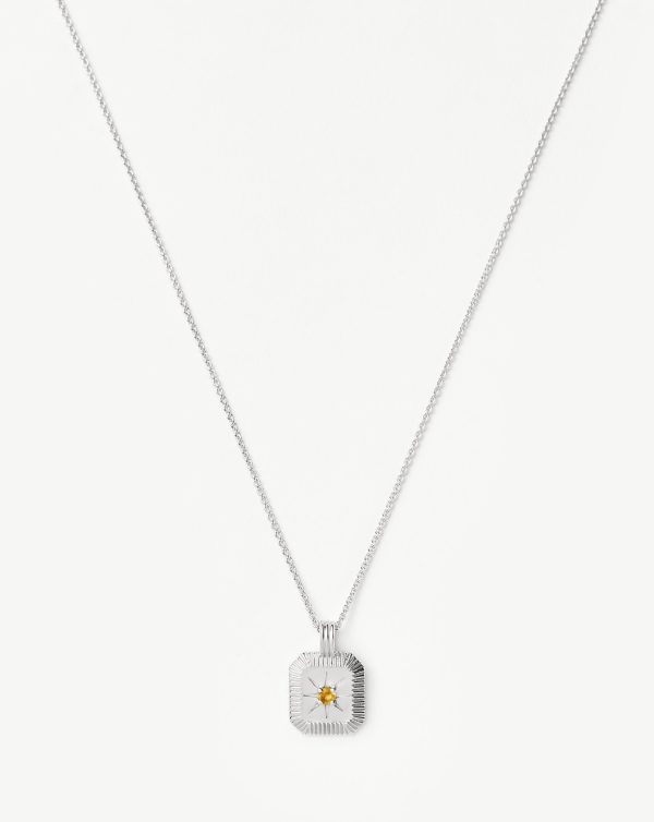 November Birthstone Pendant Necklace | Citrine/November