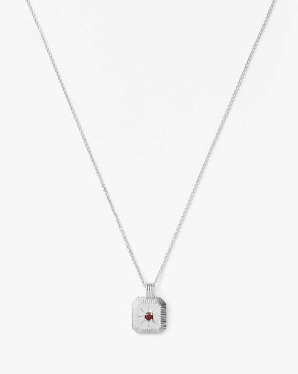 January Birthstone Pendant Necklace | Garnet/January