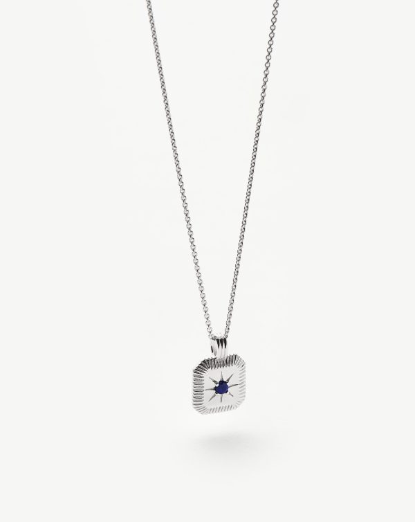 September Birthstone Pendant Necklace | Lapis/September - 图片 5