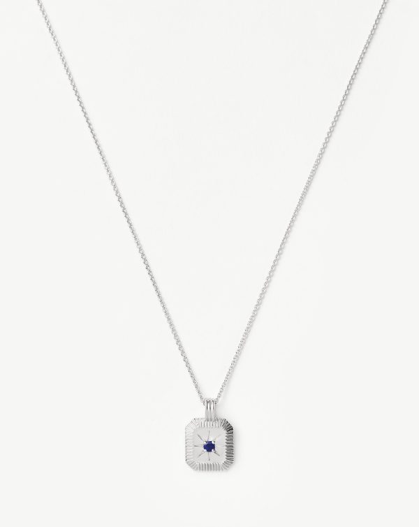 September Birthstone Pendant Necklace | Lapis/September