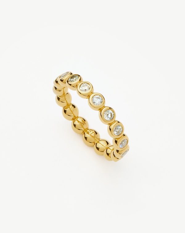 Tennis Eternity Stacking Ring | 18ct Gold Vermeil Cubic Zirconia