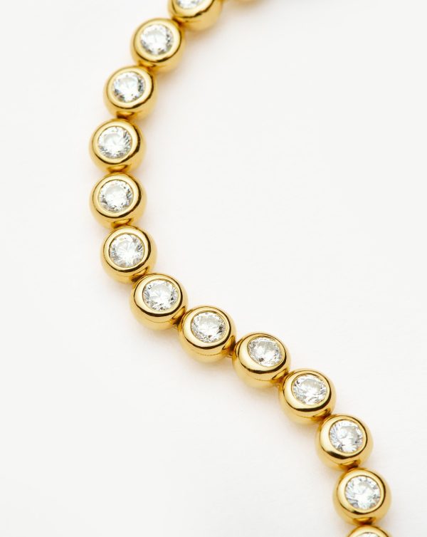 Tennis Round Bracelet | 18ct Gold Vermeil Cubic Zirconia - 图片 5