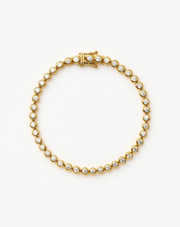 Tennis Round Bracelet | 18ct Gold Vermeil Cubic Zirconia