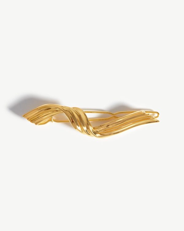 Twisted Ribbon Hair Clip | 18ct Gold Plated