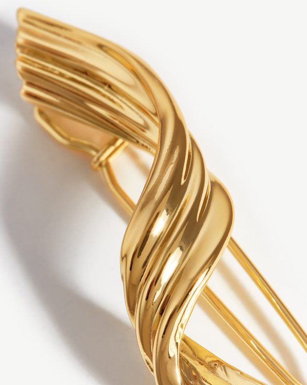 Twisted Ribbon Hair Clip | 18ct Gold Plated - 图片 2