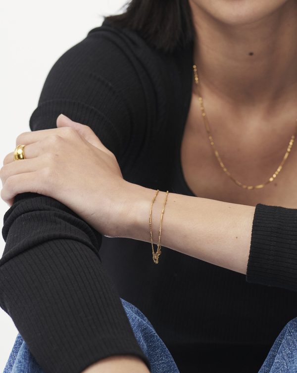 Vervelle Double Chain Bracelet | 18ct Gold Vermeil - 图片 4