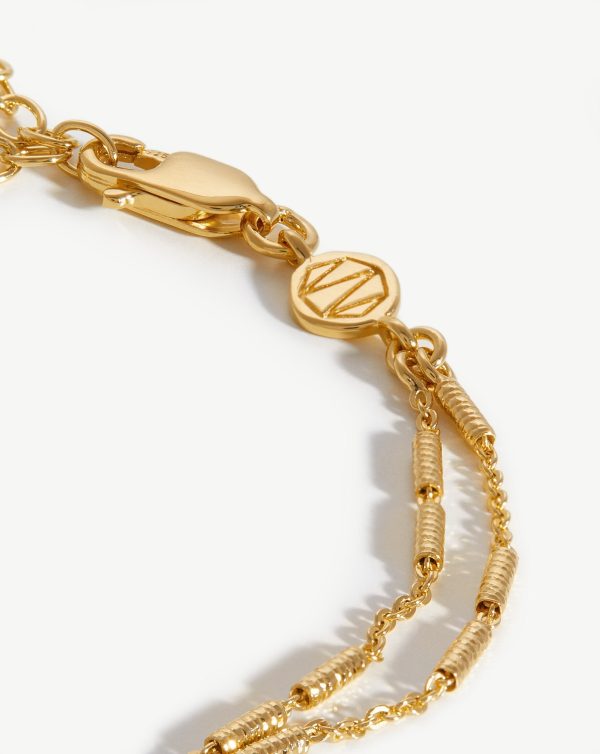 Vervelle Double Chain Bracelet | 18ct Gold Vermeil - 图片 5