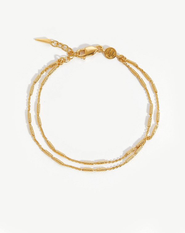 Vervelle Double Chain Bracelet | 18ct Gold Vermeil