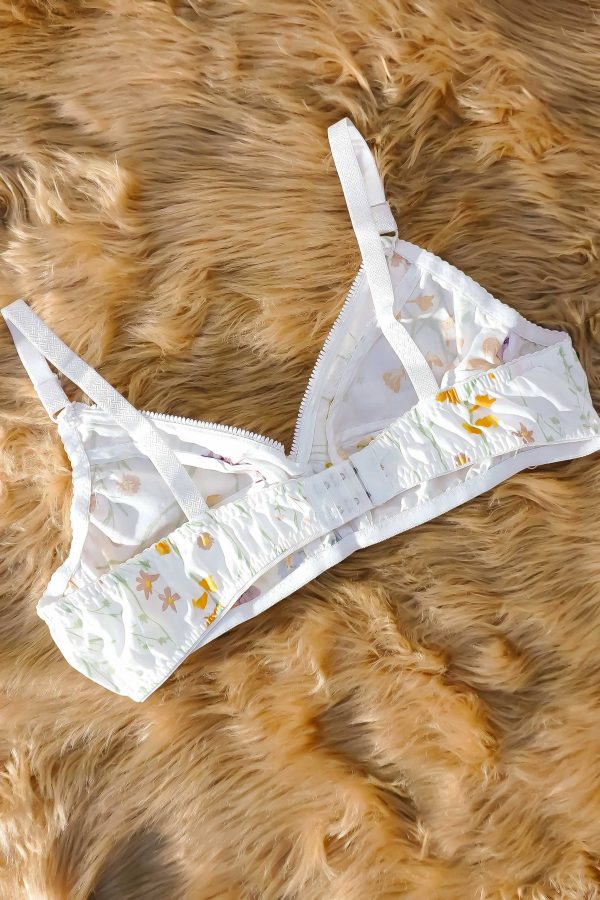 Fashion Style Women's Printed Cotton Bra - 图片 9