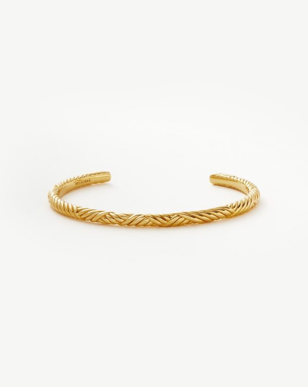 Wavy Ridge Gemelli Cuff Bracelet